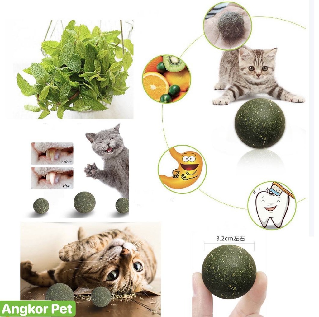 - Cat Toy Catnip Ball 3pcs 3.5cm