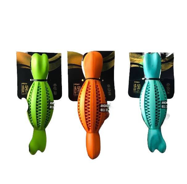 - Dog Toy Aduck Rubber ខាំលេងជរ័រឹងមាំរូបគ្រាប់បែក