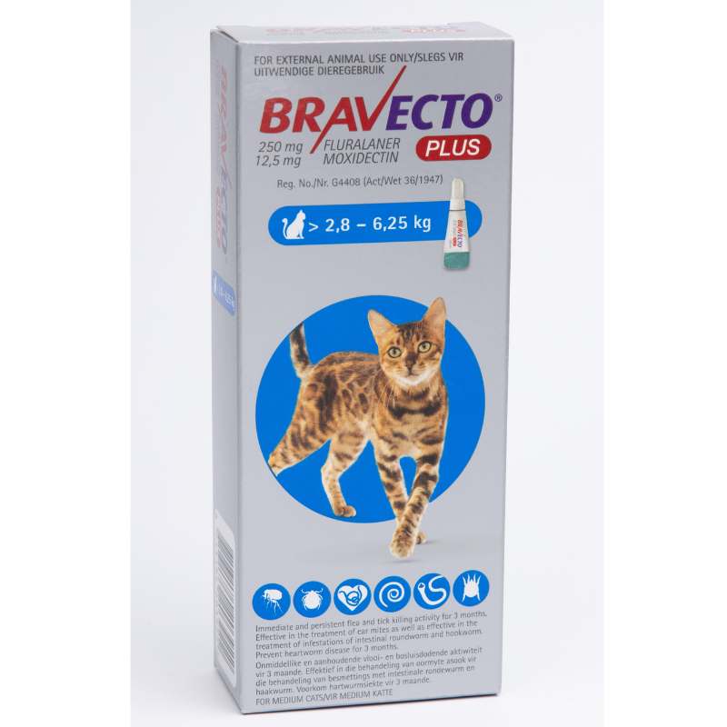 - Bravecto Cat Plus Drop 2.8-6.25kg