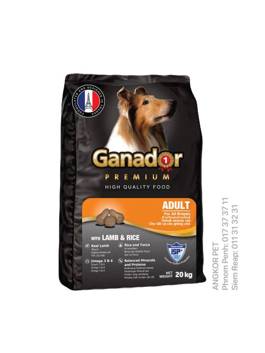 - Ganador Dry Dog Food 20Kg Adult Lamp
