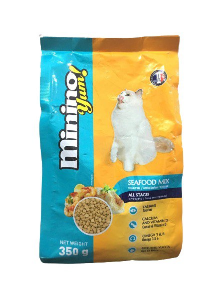 - Minino Dry Cat Food Seafood 350g