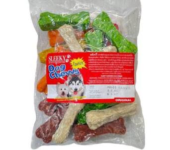 - Sleeky Dog Bone Save Pack 3.25"x18 ពណ៌ 360g