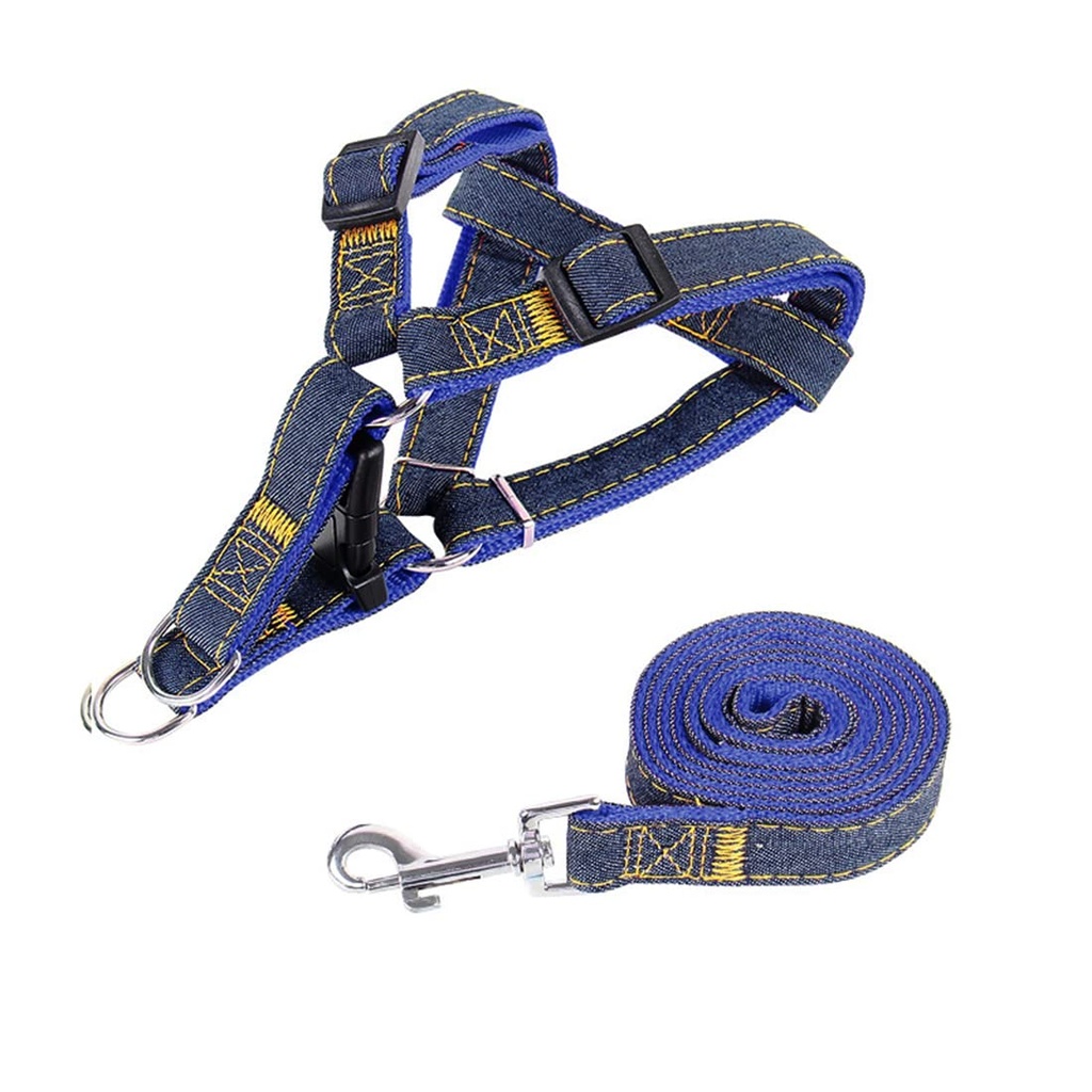 - Dog Leash Set Size L-2cm X​​ 120cm វ៉ាត់ខ្លួនខោប៊យឈុត