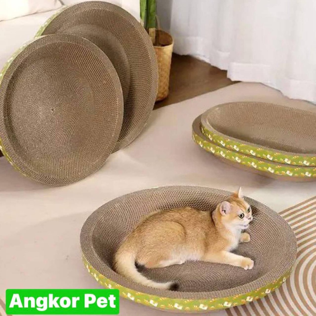 - Cat Toy Scratcher 50cm"Round"ឈូសក្រចកឆ្មាមូល