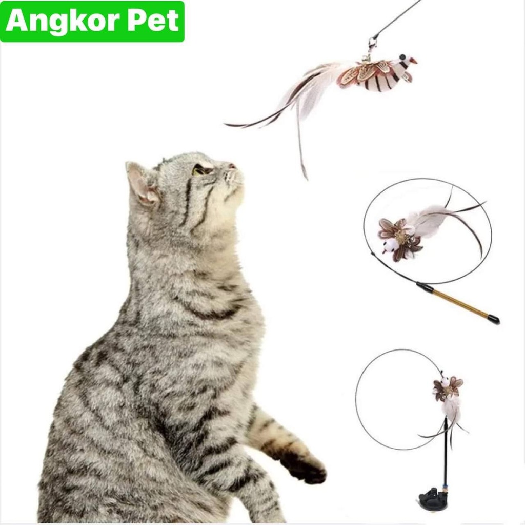 - Cat Toy Stick Feather Set 2pcs Replacement