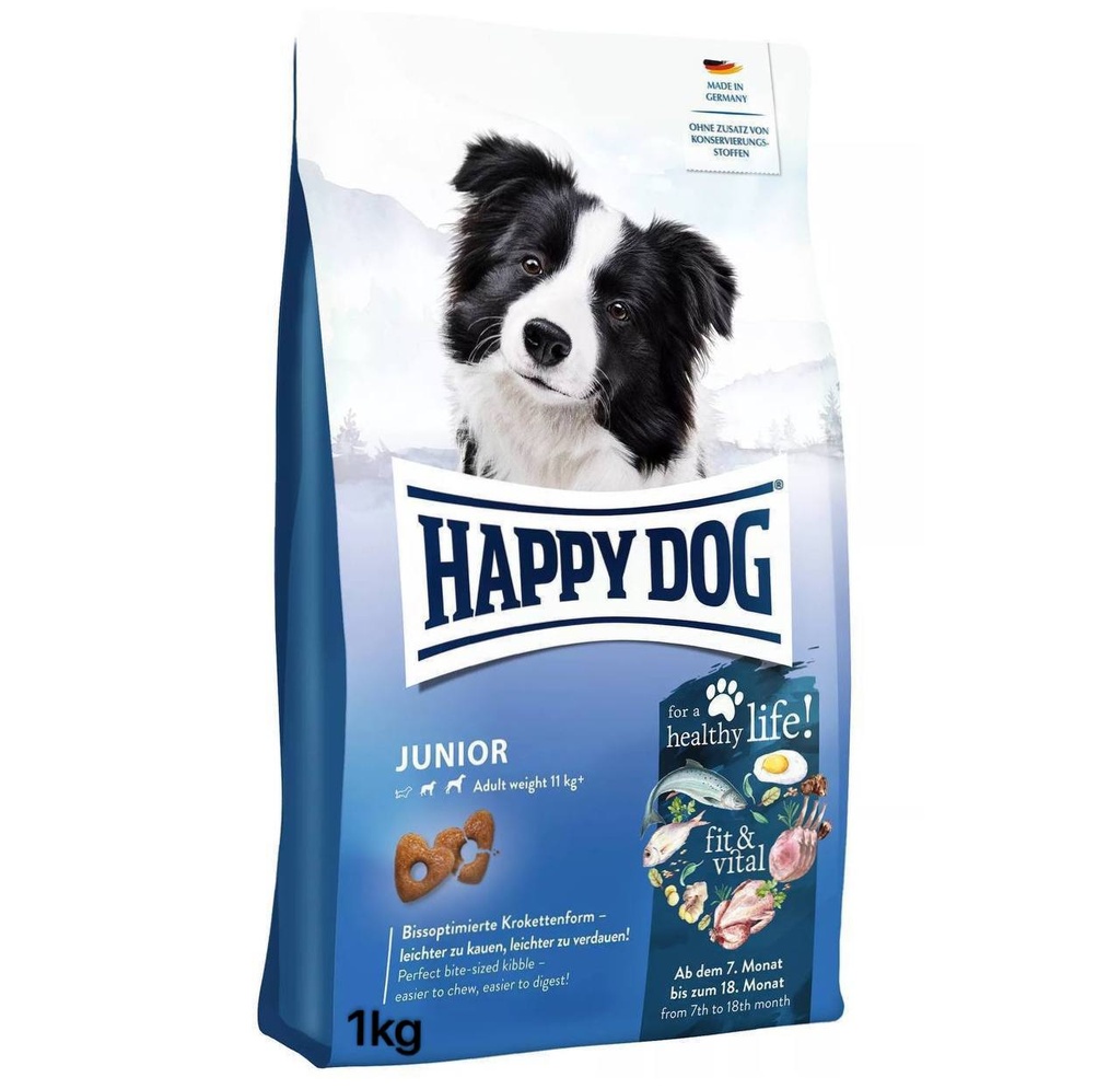 - Happy Dog Dry Dog Food Junior 1kg