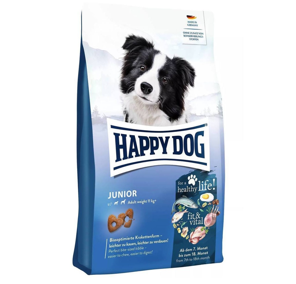 - Happy Dog Dry Dog Food Junior 4kg