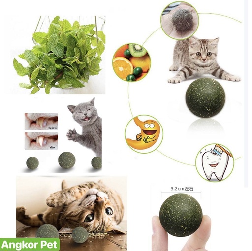 [B0000000313] - Cat Toy Catnip Ball 3pcs 3.5cm