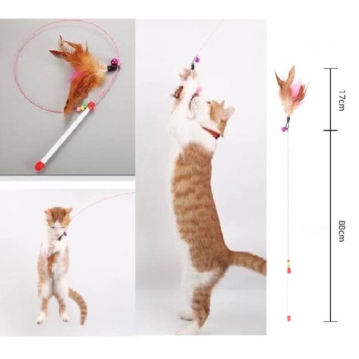 [B0000000315] - Cat Toy Stick Feather