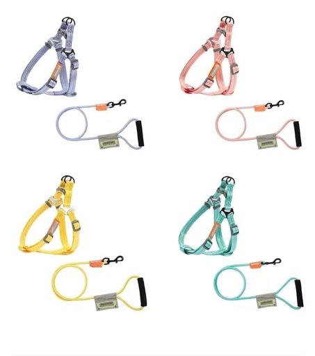 [B0000000229] - Leash Set Touch Dog 13mm ឈុតវ៉ាត់ខ្លួននិងបណ្តើរ