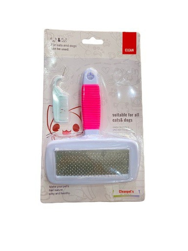 - Pet Brush​​ ក្រាស់សិតរោមធ្មេញដែកដងជ័រ