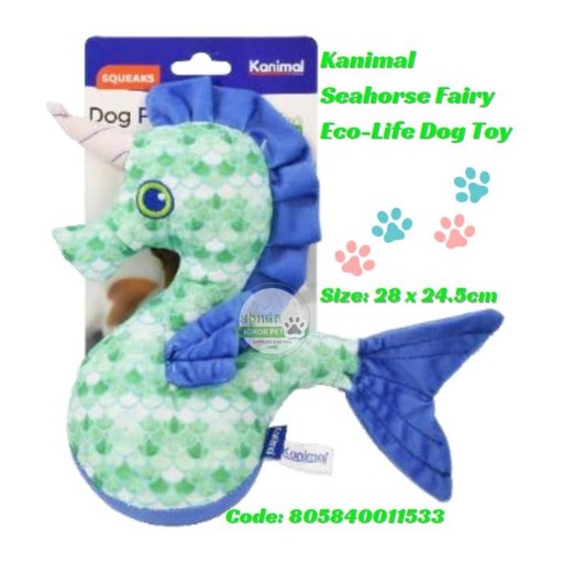 [805840011533] - Kanimal Dog Toy Seahorse 28 x 24.5 cm